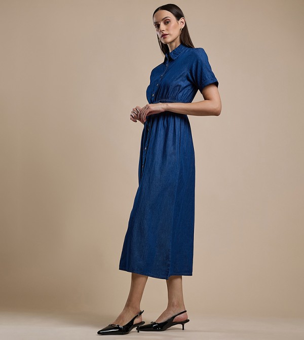 R&B R&B - Blue Shirt & T-Shirt Dresses