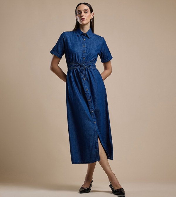 R&B R&B - Blue Shirt & T-Shirt Dresses