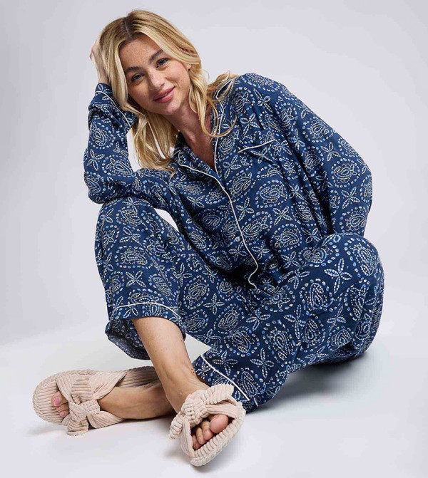 R&B  Sleepwears & Loungewears - Blue Pyjama Set