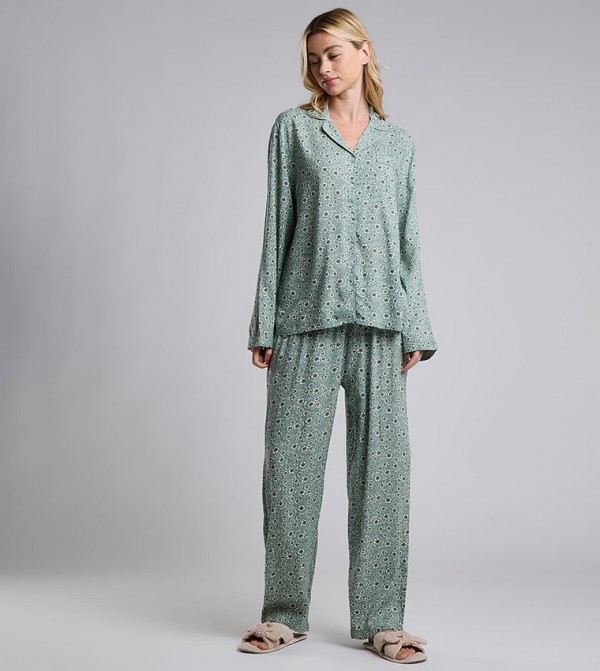 أر آند بي  ملابس نوم - أخضر Pyjama Set