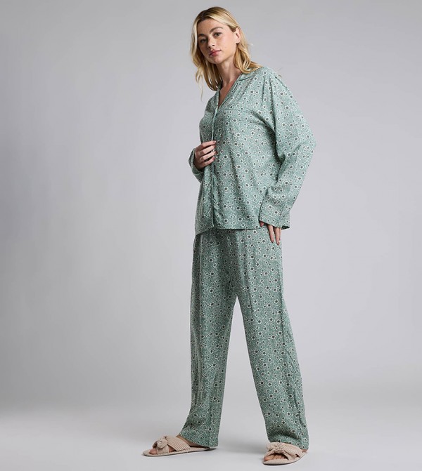 أر آند بي  ملابس نوم - أخضر Pyjama Set