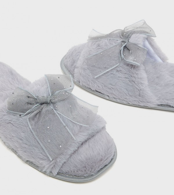 R&B  Bedroom Slippers - Grey Bedroom Slippers