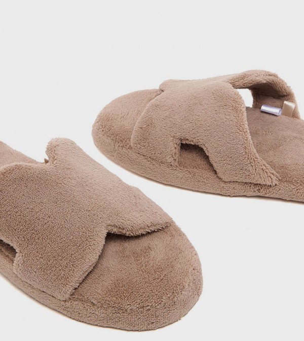 R&B  Bedroom Slippers - Brown Bedroom Slippers