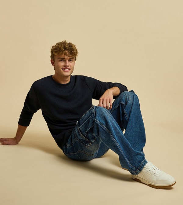 R&B  Hoodies & Sweatshirts - Navy Sweatshirts