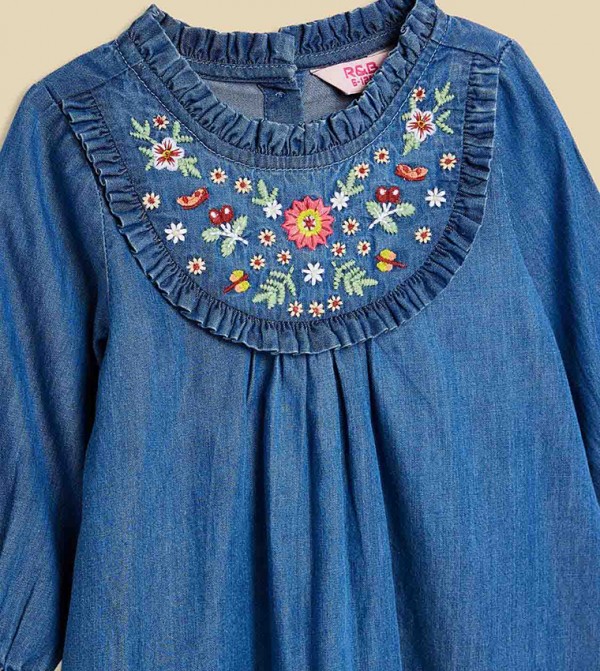 R&B  Dresses - Blue Casual Dress