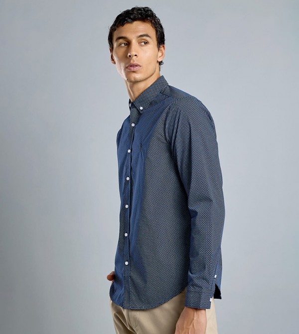 أر آند بي قمصان - أزرق Long Sleeves