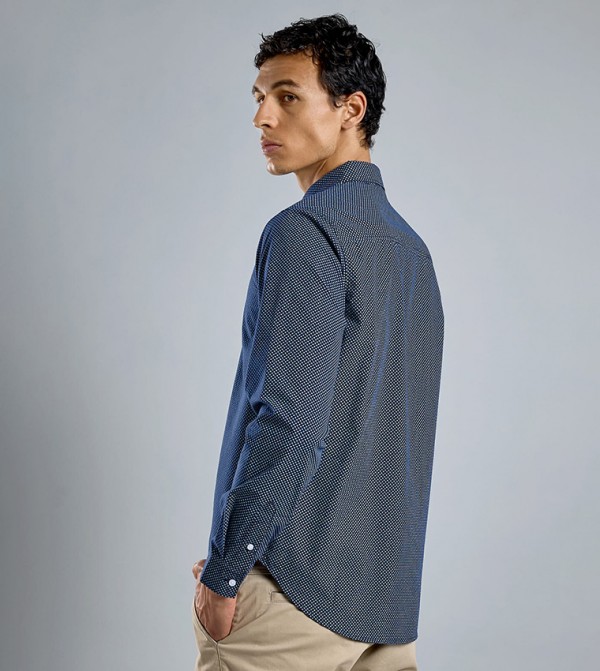 أر آند بي قمصان - أزرق Long Sleeves