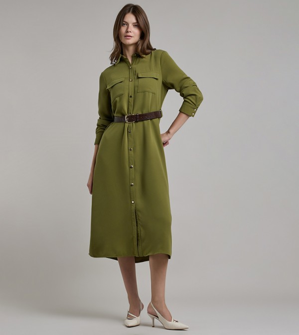 R&B Clothing - Green Shirt & T-Shirt Dresses