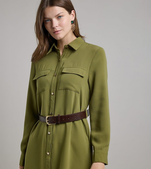 R&B Clothing - Green Shirt & T-Shirt Dresses