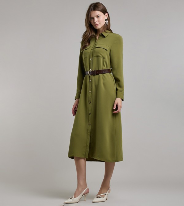 R&B Clothing - Green Shirt & T-Shirt Dresses