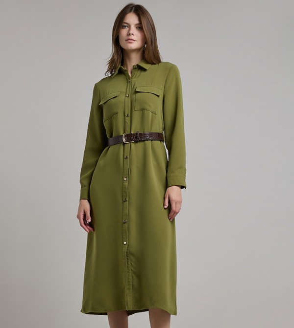 R&B Clothing - Green Shirt & T-Shirt Dresses