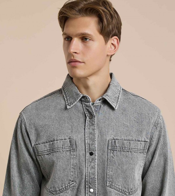R&B Men - Grey Casual Jackets