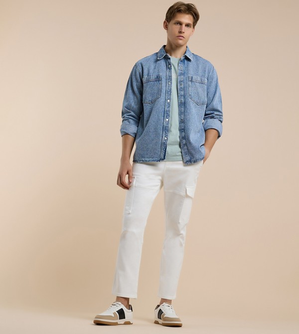 R&B Men - Light Blue Casual Jackets