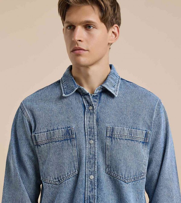 R&B Men - Light Blue Casual Jackets