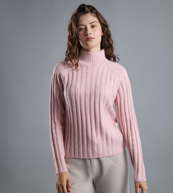 أر آند بي  سترات - وردي نيود Turtle neck Sweaters