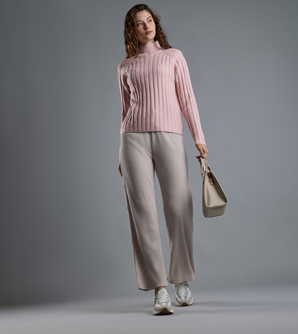 أر آند بي  سترات - وردي نيود Turtle neck Sweaters