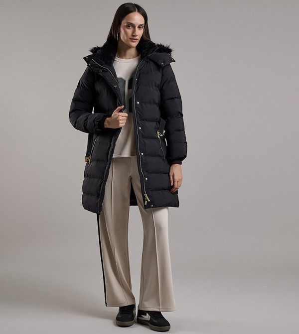 R&B Puffer & Quilted Jackets - Black Puffer & Quilted Jackets