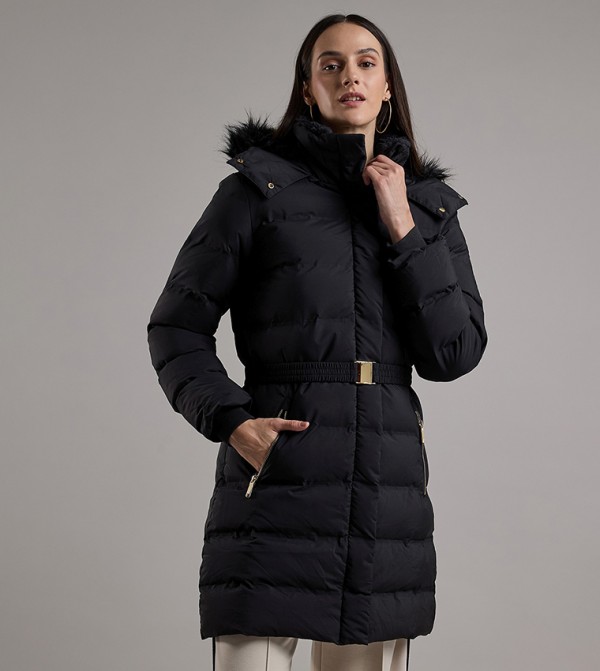 R&B Puffer & Quilted Jackets - Black Puffer & Quilted Jackets