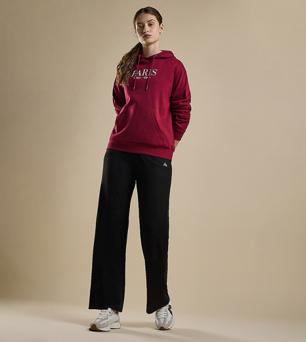 R&B  Hoodies & Sweatshirts - Burgundy Hoodies