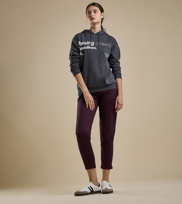 أر آند بي  هوديات و سويتيشيرتات - رمادي هودي