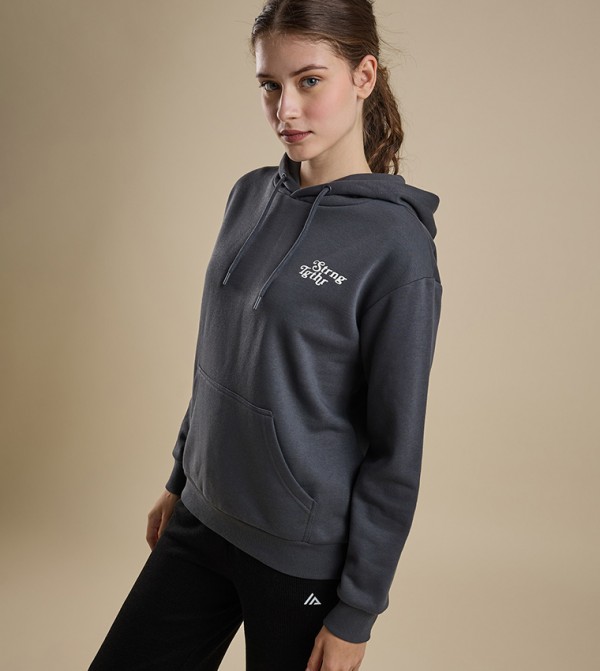 أر آند بي  هوديات و سويتيشيرتات - رمادي هودي