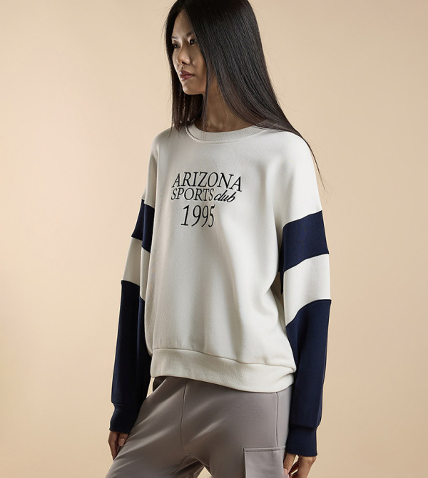 R&B  Clothing - White Sweatshirts