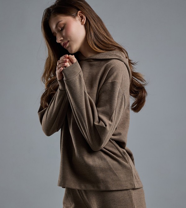 R&B  Hoodies & Sweatshirts - Light Brown Hoodies