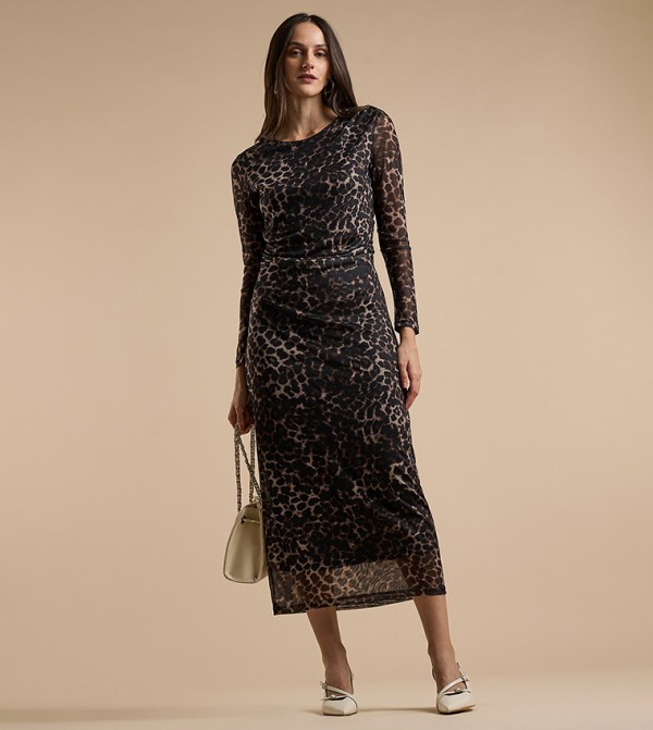 R&B  Midi Dresses - Brown Midi Dresses