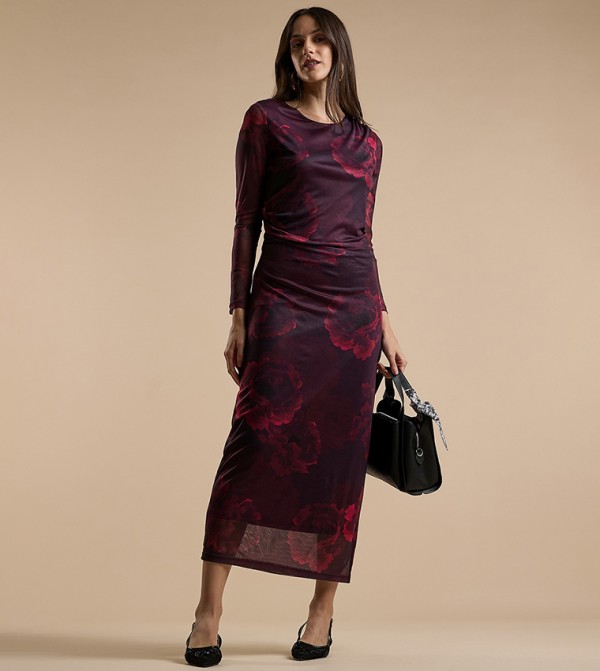R&B  Midi Dresses - Red Midi Dresses