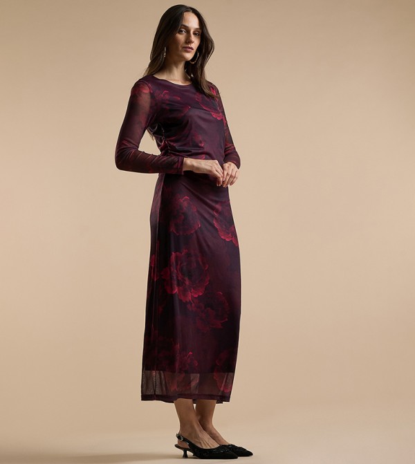 R&B  Midi Dresses - Red Midi Dresses