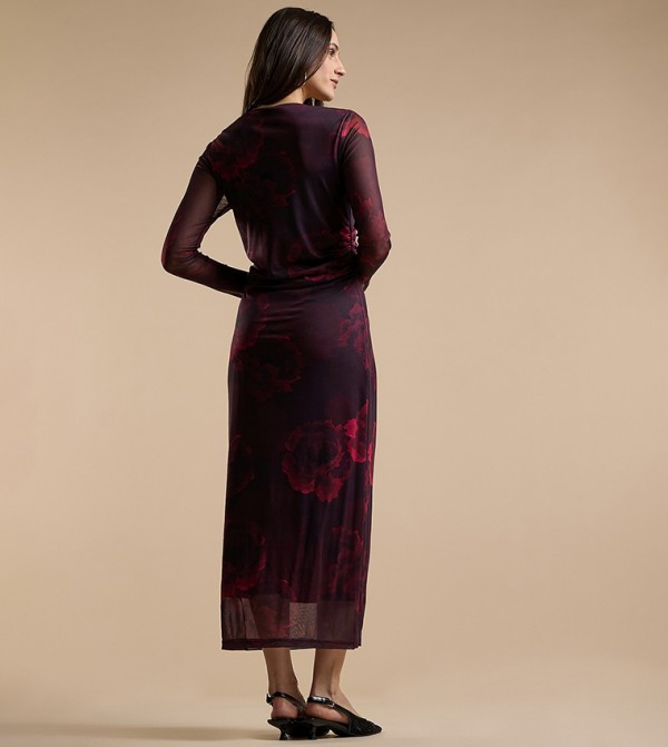 R&B  Midi Dresses - Red Midi Dresses