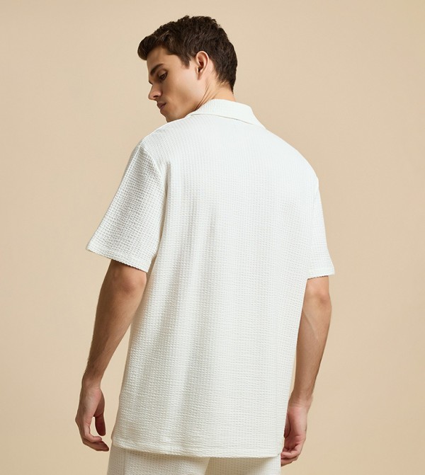 R&B  Shirts - White Short Sleeves