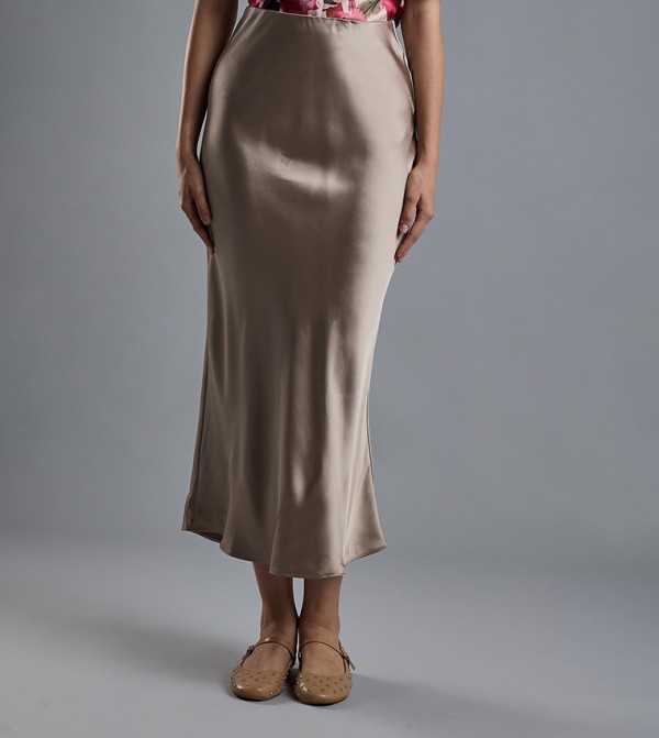 R&B Skirts - CHAMPAGNE Midi Skirts