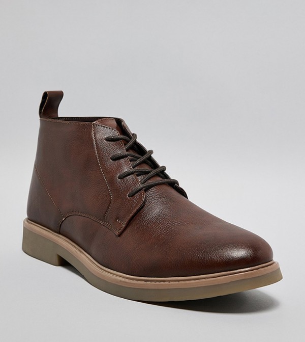 R&B  Boots - Brown Lace up Boots