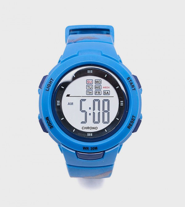 أر آند بي  ساعات - أزرق ساعات رقمية