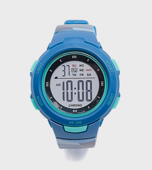أر آند بي  ساعات - أزرق ساعات رقمية