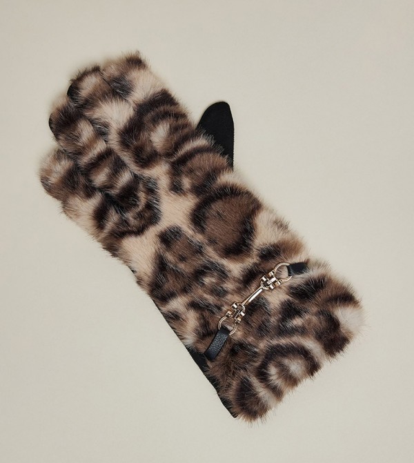 أر آند بي  قفازات - بيج Knit