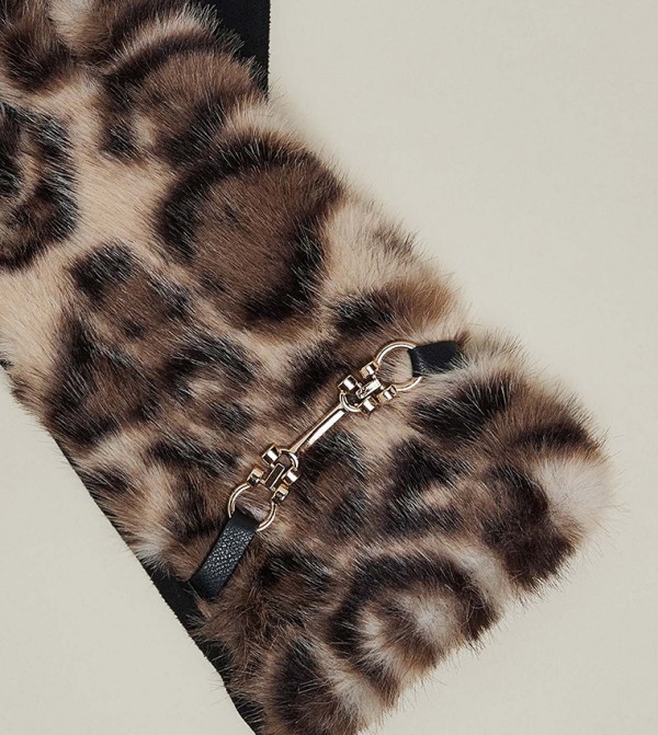 أر آند بي  قفازات - بيج Knit