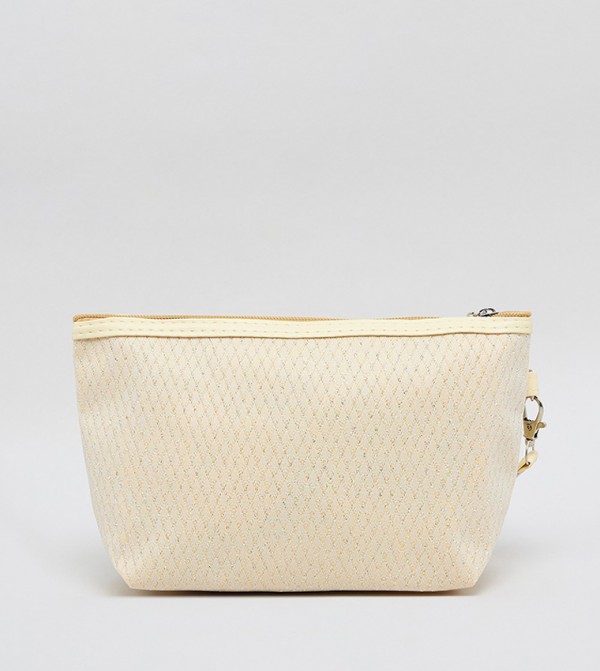 R&B  Cosmetic Bags - Beige Cosmetic Organizers