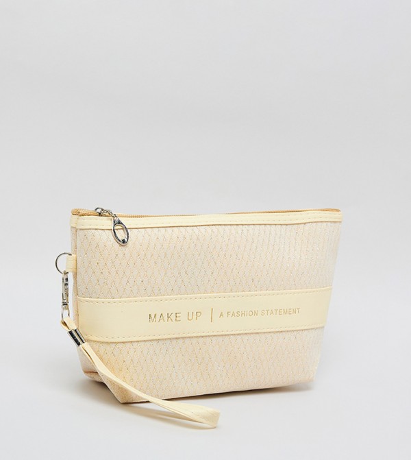 R&B  Cosmetic Bags - Beige Cosmetic Organizers