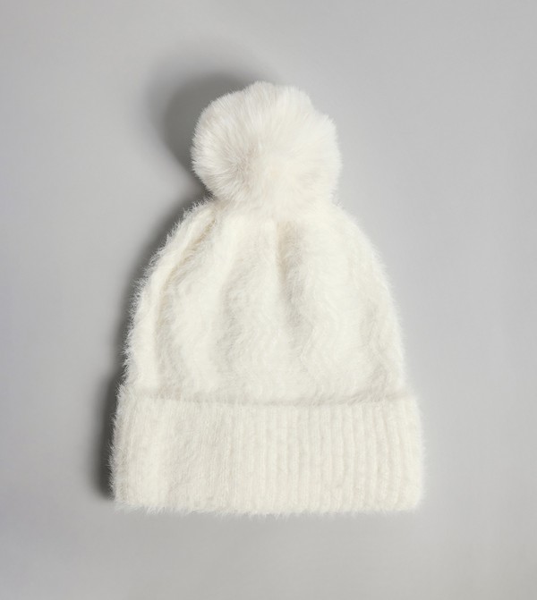 R&B  Caps & Hats - White Beanies