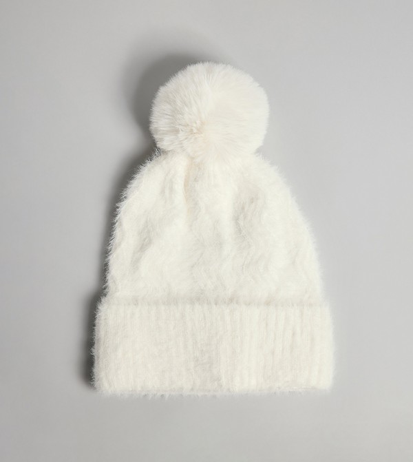 R&B  Caps & Hats - White Beanies