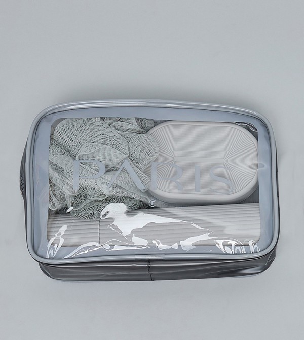 R&B  Cosmetic Bags - Grey Cosmetic Organizers