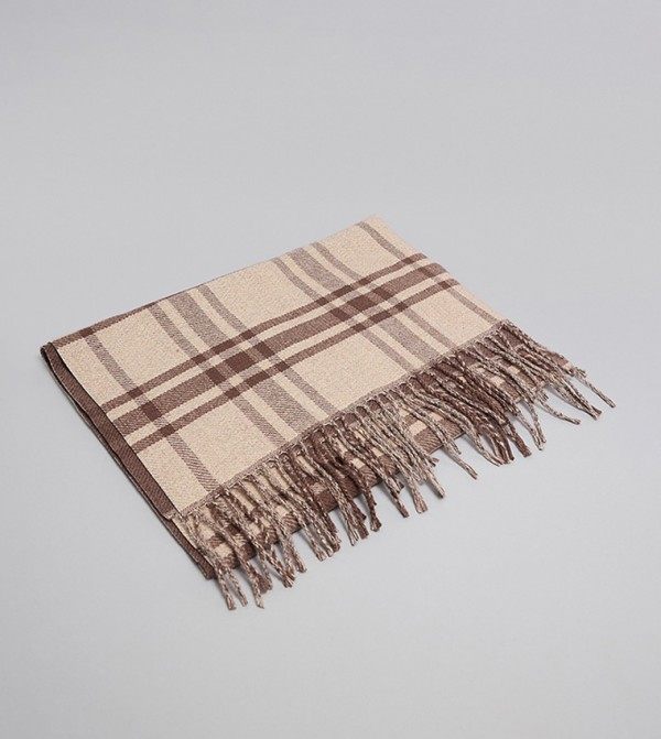 R&B Scarves - Beige Blanket Scarves