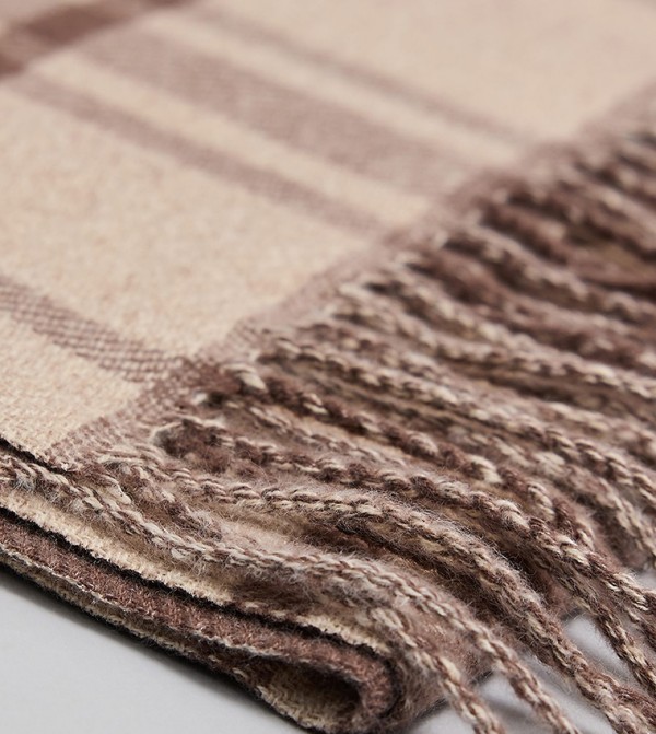 R&B Scarves - Beige Blanket Scarves
