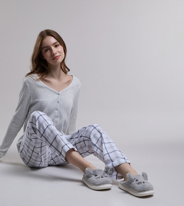 R&B  Sleepwears & Loungewears - Ecru Pyjama Set