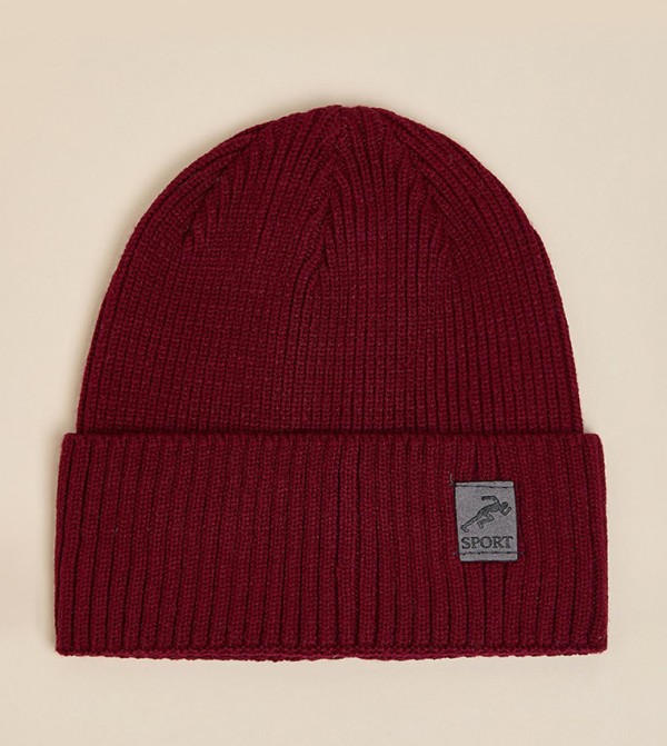 R&B Caps & Hats - Burgundy Beanies