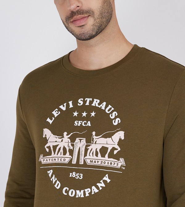 Levi's T-Shirts - Green Casual T-Shirts