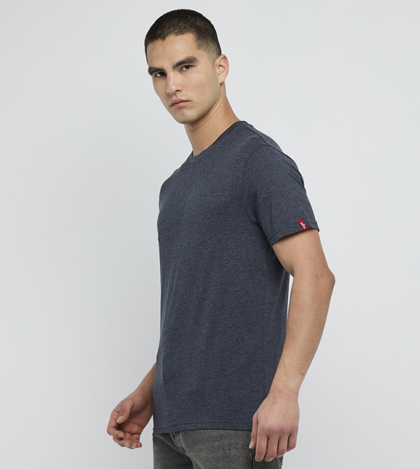 Levi's  Clothing - Grey Round Neck T-Shirts