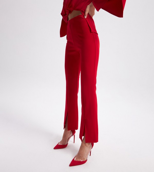 Gusto Gusto - Red Regular Pants